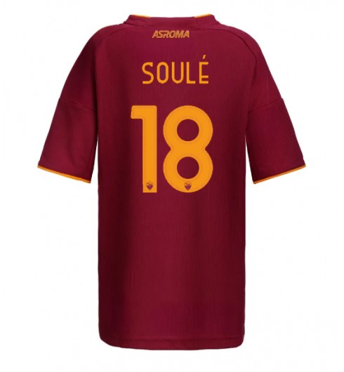 Ženske Nogometnih dresov AS Roma Matias Soule #18 Domači 2025-26 Kratki rokavi Ženske Nogometnih dresov AS Roma Matias Soule #18 Domači 2025-26 Kratki rokavi